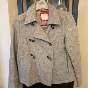 Old Navy Pea Coat - Gray Wool, size medium
